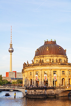 Baroque style Bode Museum by Ernst von Ihne 1904, Spree River, Museum Island, UNESCO World Heritage Site, Berlin, Brandenburg, Germany, Europe