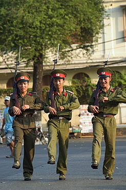 Army parade, Ho Chi Minh City (Saigon), Vietnam, Southeast Asia, Asia