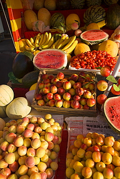 Fruit stand in the market, Wulumuqi, Xinjiang Uyghur autonomy district, Silk Road, China