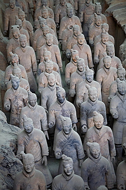 Terracotta warriors in Museum of Terracotta Warriors, Xian, China