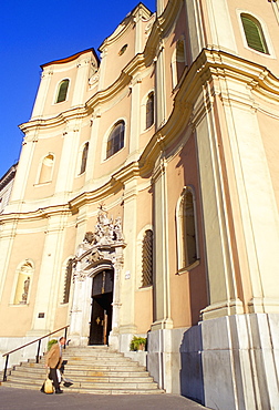 City's finest Baroque church of Holy Trinity (Kostol Trinitarov), Bratislava, Slovakia, Europe