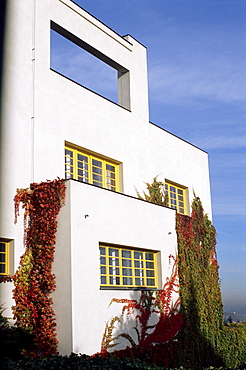 Functionalist Muller Loos Villa, dating from 1928 to 1930, designed by Austrian architect Adolf Loos, Stresovice, Prague, Czech Republic, Europe