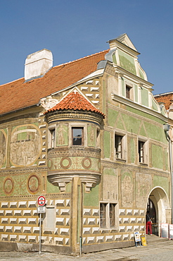 Renaissance building at Zachariase z Hradce Square, Telc, Jihlava Region, Czech Republic, Europe