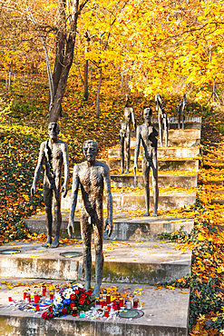 Memorial to the Victims of Communism, during autumn, Lesser Town (Mala Strana), Prague, Czechia, Europe