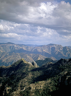 View from the Copper Canyon train, Mexico, North America