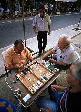 Backgammon, Kalamitsi, Peloponnese, Greece, Europe