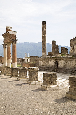 The Forum, Pompeii, UNESCO World Heritage Site, Campania, Italy, Europe