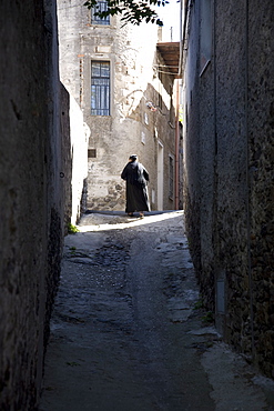 The streets of Urzulei, Sardinia, Italy, Europe