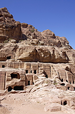 Nabatean tombs, Petra, UNESCO World Heritage Site, Jordan, Middle East