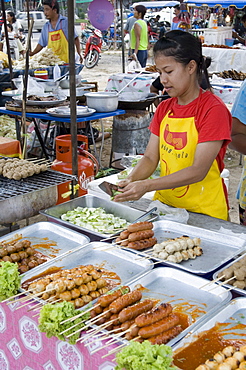 Food stall at market, Phuket, Thailand, Southeast Asia, Asia