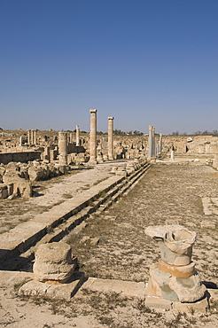 Sabratha Roman site, UNESCO World Heritage Site, Tripolitania, Libya, North Africa, Africa