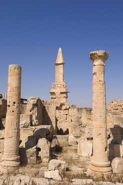 Sabratha Roman site, UNESCO World Heritage Site, Tripolitania, Libya, North Africa, Africa