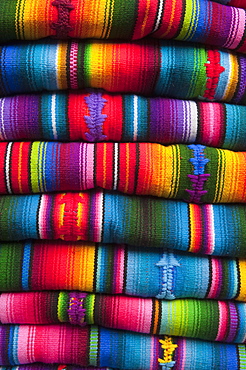 Textiles at Chichicastenango market, Guatemala, Central America