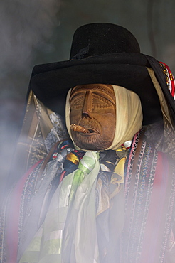 Shrine of El Maximon, Santiago Atitlan, Lake Atitlan, Guatemala, Central America