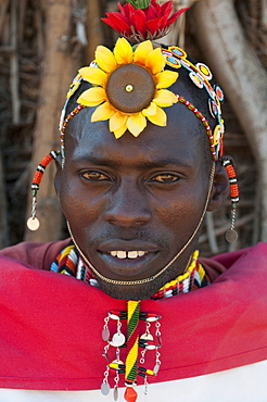 Samburu Tribesman, Loisaba Wilderness Conservancy, Laikipia, Kenya, East Africa, Africa