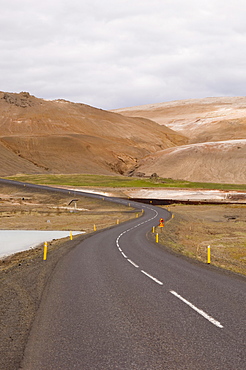 Road near Lake Myvatn, Reykjahlid, Iceland, Polar Regions