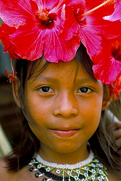 Young Embera Indian, Soberania Forest National Park, Panama, Central America