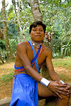 Embera Indian, Soberania Forest National Park, Panama, Central America