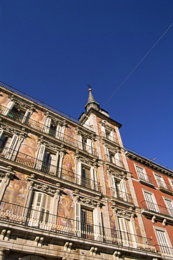 Building on the Plaza Mayor, Madrid, Spain, Europe