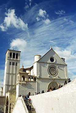 Basilica di San Francesco, where the body of St. Francis was placed in 1230, Assisi, UNESCO World Heritage Site, Umbria, Italy, Europe