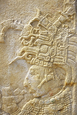 Detail of Stela II, Bonampak, Chiapas province, Mexico, North America