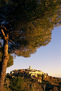 St. Paul de Vence at sunset, Cote d'Azur, Provence, France, Europe