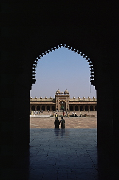 Arched doorway, Fatehpur Sikri, UNESCO World Heritage Site, Uttar Pradesh state, India, Asia