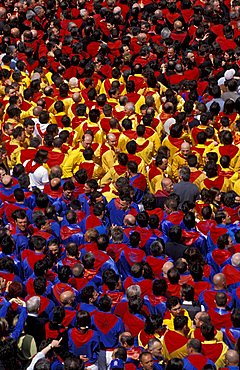 La corsa dei ceri, Piazza del Comune, Gubbio, Umbria, Italy