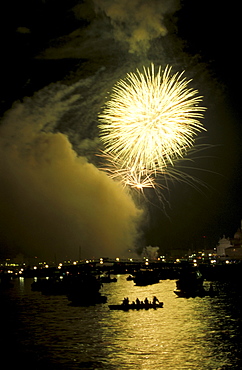 Fireworks, Redentore feast, Venice, Veneto, Italy