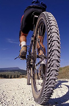 Cyclist on the road, Biking around Italy