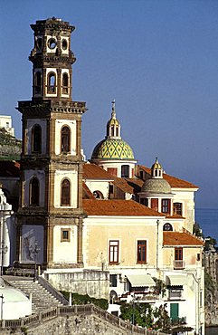 The tower and the cathedral, Atrani, Campania, Italy