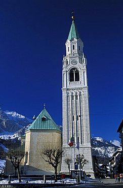 San Filippo and San Giacomo church, Cortina d'Ampezzo, Veneto, Italy.