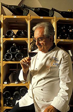 Gualtiero Marchesi chef, L'Albereta restaurant, Erbusco, Lombardy, Italy 

