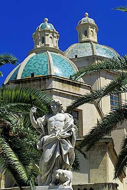 Domes, Cathedral and San Vito churches, Mazara del Vallo, Sicily, Italy  