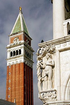 San Marco bell tower, Venice, Veneto, Italy