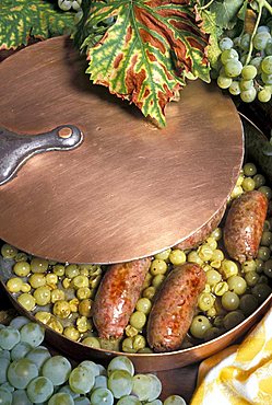 Sausage and grapes, Italy