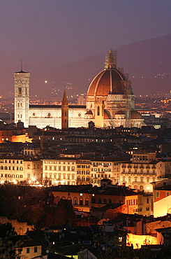 Cityscape with Santa Maria del Fiore cathedral, Florence, Tuscany, Italy