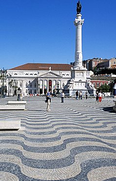 Rossio square, Lisbona, Portugal, Europe