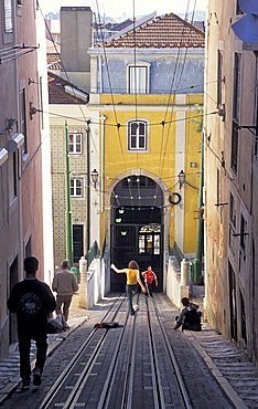 Elevador da Bica, Lisbona, Portugal, Europe