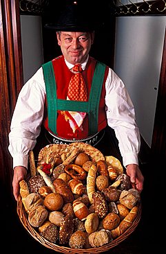 Heinrich Pfitscher owner, Preti Francescani bakery, Val Pusteria, Trentino  Alto Adige, Italy