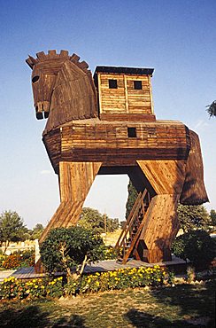 Cavallo di Troia wooden horse, Troy (Truva), Anatolia, Turkey, Asia Minor, Asia