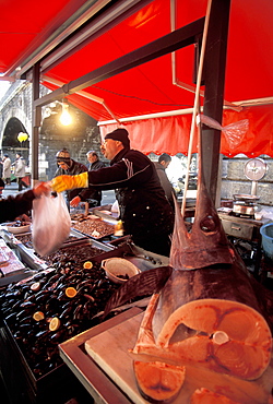 Pescheria fish market, Catania, Sicily, Italy