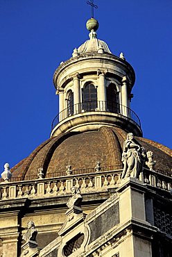 Dome, Badia di Sant'Agata church, Piazza Duomo, Catania, Sicily, Italy