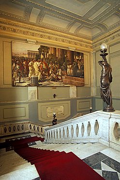 Flight of steps, Town hall, Catania, Sicily, Italy