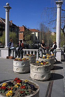 Calzolai bridge, Ljubljana, Slovenia, Europe