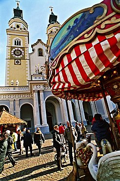 Cathedral and Christmas market, Bressanone, Trentino Alto Adige, Italy