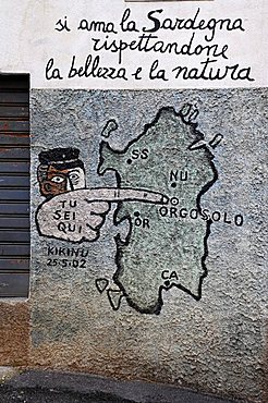 Murals, Orgosolo, Sardinia, Italy, Europe