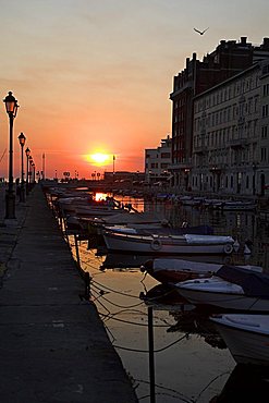 Canal Grande towards the Adriatic Sea, Trieste, Friuli Venezia Giulia, Italy, Europe