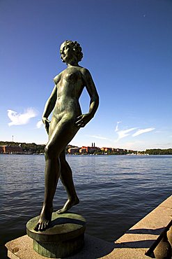 Statue at the City Hall, Stockholm, Sweden, Scandinavia, Europe