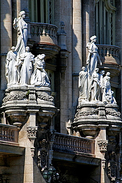 Detail, The Gran Teatro, Havana, Cuba, West Indies, Central America